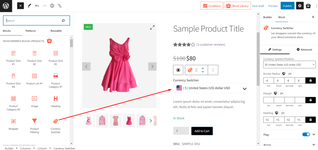 Add Currency Switcher To Product Pages